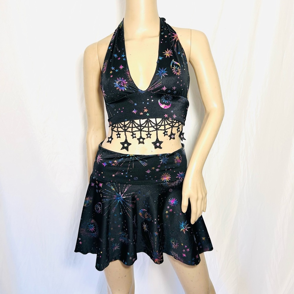 Stars and Moons Galaxy Celestial Rave  Festival Outfit